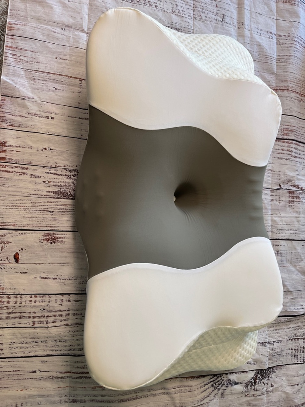 Cervical neck Pillow Memory foam in White and gray